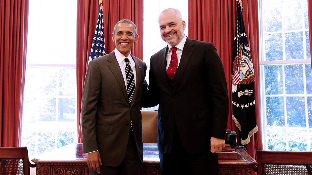 Presidenti Obama takon kryeministrin e Shqipërisë Edi Rama