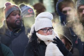 CHICAGO, IL - JANUARY 02:  Commuters brave sub-zero temperatures as they make their way to work in the Loop on January 2, 2018 in Chicago, Illinois. Record cold temperatures are gripping much of the U.S. and are being blamed on several deaths over the past week.  (Photo by Scott Olson/Getty Images)