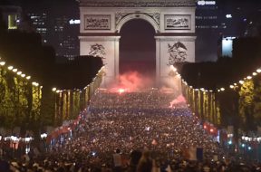 2018-07-11 13_29_55-France fans celebrate in Paris after side reaches the World Cup final - YouTube