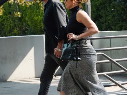 08/24/2021 Jennifer Lopez and Ben Affleck hold hands as they head out on a date in Los Angeles. The 52 year old singer and actress wore a black sleeveless top, plaid skirt, and Louboutin sheer heels. Affleck looked dapper in a black dress shirt, dark jeans, and leather boots. 



sales@theimagedirect.com Please byline:TheImageDirect.com