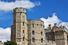 Buildings of Windsor castle in England, UK