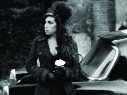 Amy on set during the filming of ‘Back to Black’ at Abney Park Cemetery in London, February 6, 2